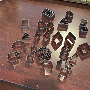 Geometric Metal Cookie Cutters Set